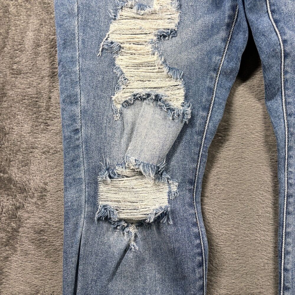 Judy Blue Women Boyfriend Jeans Distressed Light Wash Stretch Size 13/31 L278 - Picture 3 of 14